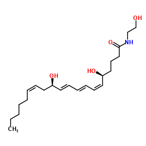 (5S,6Z,8E,10E,12R,14Z)-5,12-二羟基-N-(2-羟基乙基)-6,8,10,14-二十碳四烯酰胺结构式_877459-63-7结构式