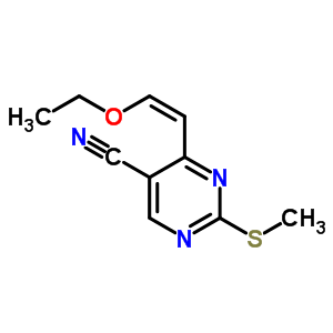 4-[(1Z)-2-乙氧基乙烯]-2-(甲基硫代)-5-嘧啶甲腈结构式_878804-79-6结构式