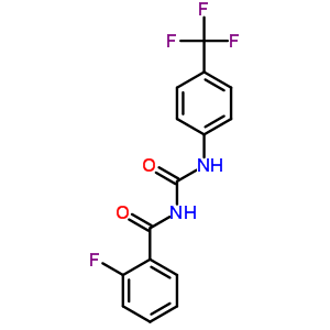 2-氟-N-[[4-(三氟甲基)苯基]氨基甲酰]苯甲酰胺结构式_88011-76-1结构式