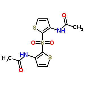 N-[2-(3-乙酰氨基噻吩-2-基)磺酰基噻吩-3-基]乙酰胺结构式_88202-73-7结构式