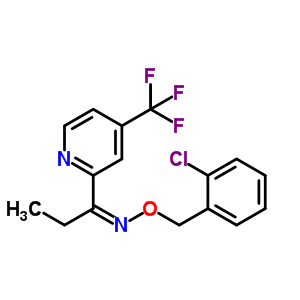 1-丙烷酮,1-[4-(三氟甲基)-2-吡啶]-,o-[(2-氯苯基)甲基]肟结构式_882747-74-2结构式