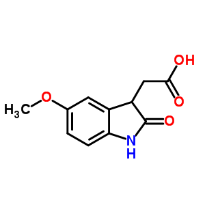 (5-甲氧基-2-氧代-2,3-二氢-1H-吲哚-3-基)乙酸结构式_885272-25-3结构式