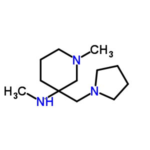 甲基-(1-甲基-3-吡咯烷-1-甲基-哌啶-3-基)-胺结构式_885951-11-1结构式