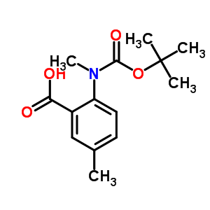 2-[[(1,1-二甲基乙氧基)羰基]甲基氨基]-5-甲基苯甲酸结构式_886362-46-5结构式