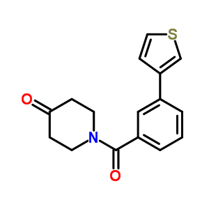 1-(3-噻吩-3-苯甲酰基)-4-哌啶酮结构式_886363-42-4结构式