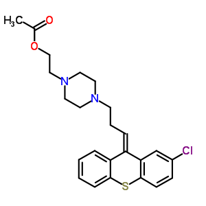 2-[4-[(3E)-3-(2-氯噻吨-9-基)丙基]哌嗪-1-基]乙酸乙酯结构式_88658-02-0结构式