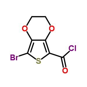 7-溴-2,3-二氢噻吩并[3,4-b][1,4]二噁英-5-羰酰氯结构式_886851-53-2结构式
