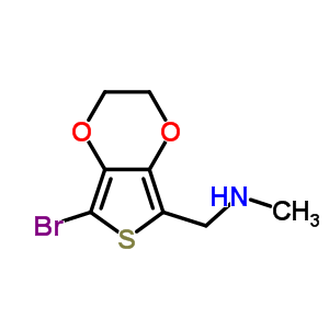 N-甲基-(7-溴-2,3-二氢噻吩并[3,4-b][1,4]二噁英-5-基)甲基胺结构式_886851-54-3结构式