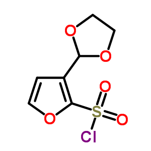 3-(1,3-二氧杂烷-2-基)呋喃-2-磺酰氯结构式_886851-63-4结构式