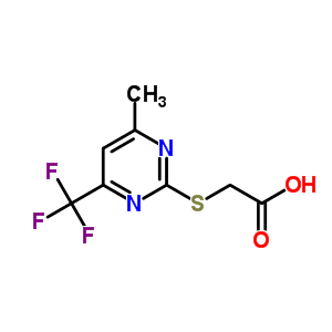 (4-Methyl-6-trifluoromethylpyrimidin-2-ylsulfanyl)acetic acid Structure,88768-46-1Structure
