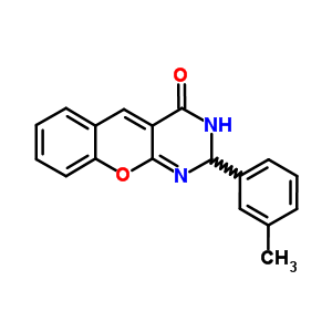 2,3-二氢-2-(3-甲基苯基)-4H-[1]苯并吡喃并[2,3-d]嘧啶-4-酮结构式_89048-88-4结构式