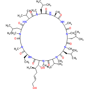 环孢菌素代谢物 m17结构式_89270-28-0结构式