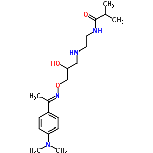 N-[2-[[3-[[[1-[4-(二甲基氨基)苯基]亚乙基]氨基]氧基]-2-羟基丙基]氨基]乙基]-2-甲基-丙酰胺结构式_89331-52-2结构式