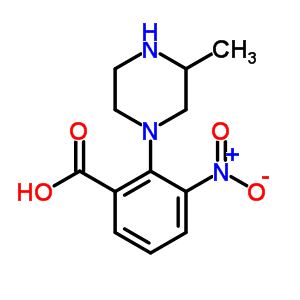 2-(3-Methyl-piperazin-1-yl)-3-nitro-benzoic acid Structure,893611-87-5Structure