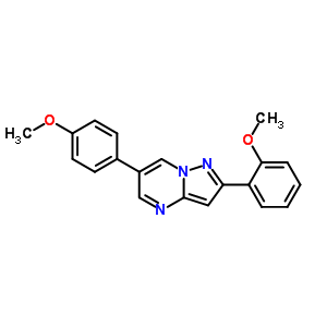 2-(2-甲氧基苯基)-6-(4-甲氧基苯基)-吡唑并[1,5-a]嘧啶结构式_893613-33-7结构式