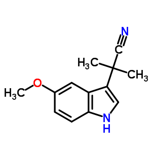 1H-Indole-3-acetonitrile, 5-methoxy-a,a-dimethyl- Structure,896101-81-8Structure