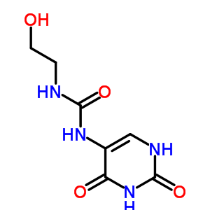 n-(2-羟基乙基)-n-(1,2,3,4-四氢-2,4-二氧代-5-嘧啶)-脲结构式_89897-57-4结构式