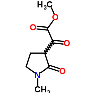 2-(1-甲基-2-氧代-吡咯烷-3-基)-2-氧代-乙酸甲酯结构式_90090-55-4结构式