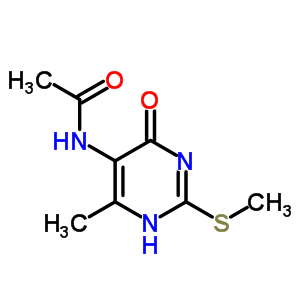 N-(4-甲基-2-甲基磺酰基-6-氧代-3H-嘧啶-5-基)乙酰胺结构式_90091-06-8结构式