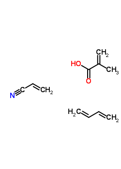 2-甲基-2-丙烯酸与1,3-丁二烯和2-丙烯腈的聚合物结构式_9010-81-5结构式