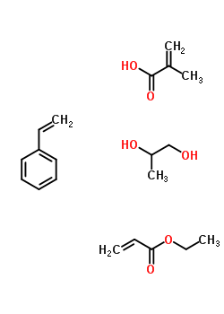 2-甲基-2-丙烯酸 1,2-丙二醇单酯与苯乙烯和丙烯酸乙酯的聚合物结构式_9043-68-9结构式