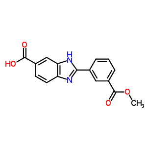 2-(3-Methoxycarbonylphenyl)-1h-benzimidazole-5-carboxylic acid Structure,904818-10-6Structure