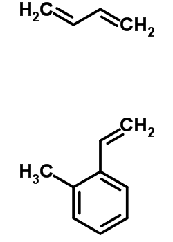 乙烯基甲基苯与 1,3-丁二烯聚合物结构式_9052-61-3结构式