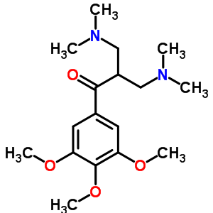 3-二甲基氨基-2-(二甲基氨基甲基)-1-(3,4,5-三甲氧基苯基)丙烷-1-酮结构式_90548-65-5结构式