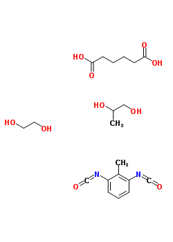 己二酸、1,3-二异氰酸根合甲苯、1,2-乙二醇和1,2-丙二醇的聚合物结构式_9063-78-9结构式