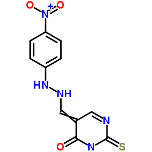 5-[[2-(4-硝基苯基)肼基]亚甲基]-2-磺酰基-嘧啶-4-酮结构式_91094-04-1结构式