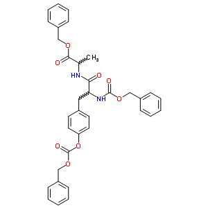 2-[[2-苯基甲氧基羰基氨基-3-(4-苯基甲氧基羰基氧基苯基)丙酰基]氨基]丙酸苄酯结构式_91307-57-2结构式