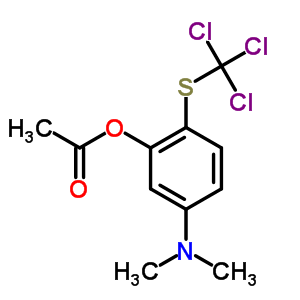 5-(二甲基氨基)-2-[(三氯甲基)硫代]-苯酚 1-乙酸酯结构式_91349-57-4结构式