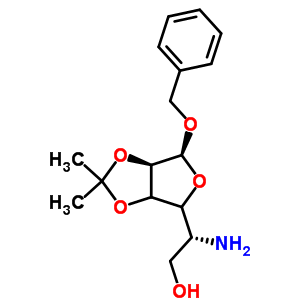 苄基 5-氨基-5-脱氧-2,3-O-异亚丙基呋喃己糖苷结构式_91364-19-1结构式