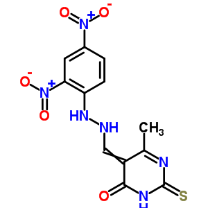 5-[[2-(2,4-二硝基苯基)肼基]亚甲基]-6-甲基-2-磺酰基-嘧啶-4-酮结构式_91368-06-8结构式