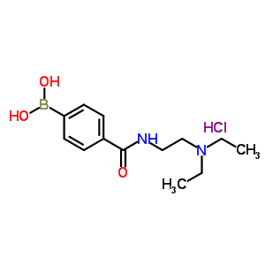 4-[2-(N,N-二乙基氨基乙基)氨基羰基]苯硼酸盐酸盐结构式_913835-46-8结构式