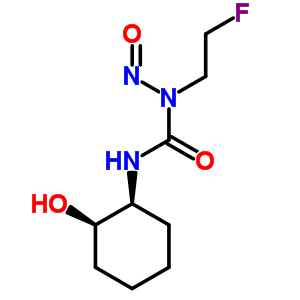 顺式-N-(2-氟乙基)-N-(2-羟基环己基)-N-亚硝基-脲结构式_91390-37-3结构式