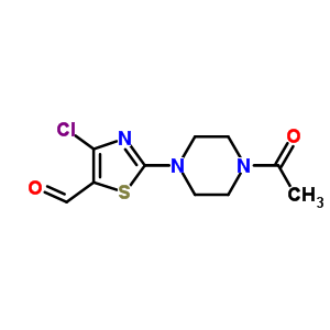 4-氯-2-(1-乙酰基-4-哌嗪)-5-噻唑甲醛结构式_914348-66-6结构式