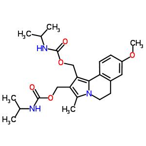 (9CI)-(1-甲基乙基)-氨基甲酸(5,6-二氢-8-甲氧基-3-甲基吡咯并[2,1-a]异喹啉-1,2-二基)双(亚甲基)酯结构式_91523-55-6结构式
