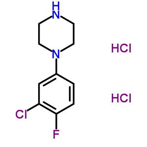 1-(3-氯-4-氟苯基)哌嗪双盐酸盐结构式_91532-33-1结构式