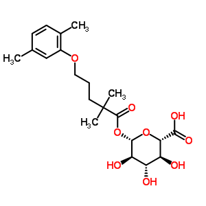 二甲苯氧庚酸-Β-D-葡糖苷酸结构式_91683-38-4结构式