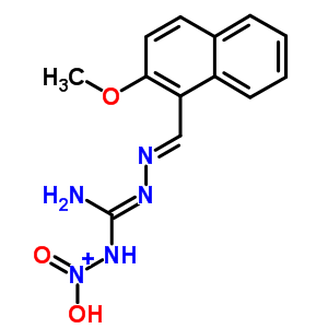 (7CI)-1-[[(2-甲氧基-1-萘)亚甲基]氨基]-3-硝基-胍结构式_91769-11-8结构式