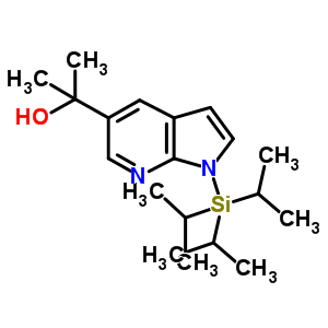 1H-Pyrrolo[2,3-b]pyridine-5-methanol, α,α-dimethyl-1-[tris(1-methylethyl)silyl]- Structure,918523-63-4Structure
