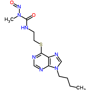 n-[2-[(9-丁基-9h-嘌呤-6-基)硫代]乙基]-n-甲基-n-亚硝基-脲结构式_91881-61-7结构式