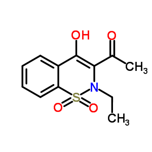 1-(2-乙基-4-羟基-1,1-二氧化物-2H-1,2-苯并噻嗪-3-基)乙酮结构式_919751-89-6结构式
