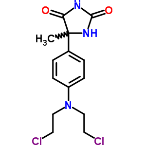 5-[4-[双(2-氯乙基)氨基]苯基]-5-甲基-2,4-咪唑啉二酮结构式_92295-23-3结构式