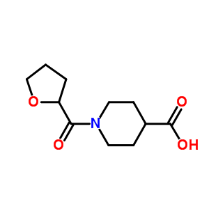 1-(四氢呋喃-2-基羰基)哌啶-4-羧酸结构式_926214-32-6结构式