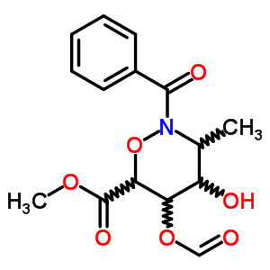 2-苯甲酰基-5-(甲酰基氧基)四氢-4-羟基-3-甲基-2H-1,2-噁嗪-6-羧酸甲酯结构式_92647-62-6结构式
