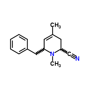 6-苄基-1,4-二甲基-3,6-二氢-2H-吡啶-2-甲腈结构式_92869-82-4结构式