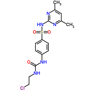 1-(2-氯乙基)-3-[4-[(4,6-二甲基嘧啶-2-基)磺酰基]苯基]脲结构式_93126-95-5结构式