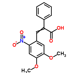 3-(4,5-二甲氧基-2-硝基-苯基)-2-苯基-2-丙烯酸结构式_93316-93-9结构式